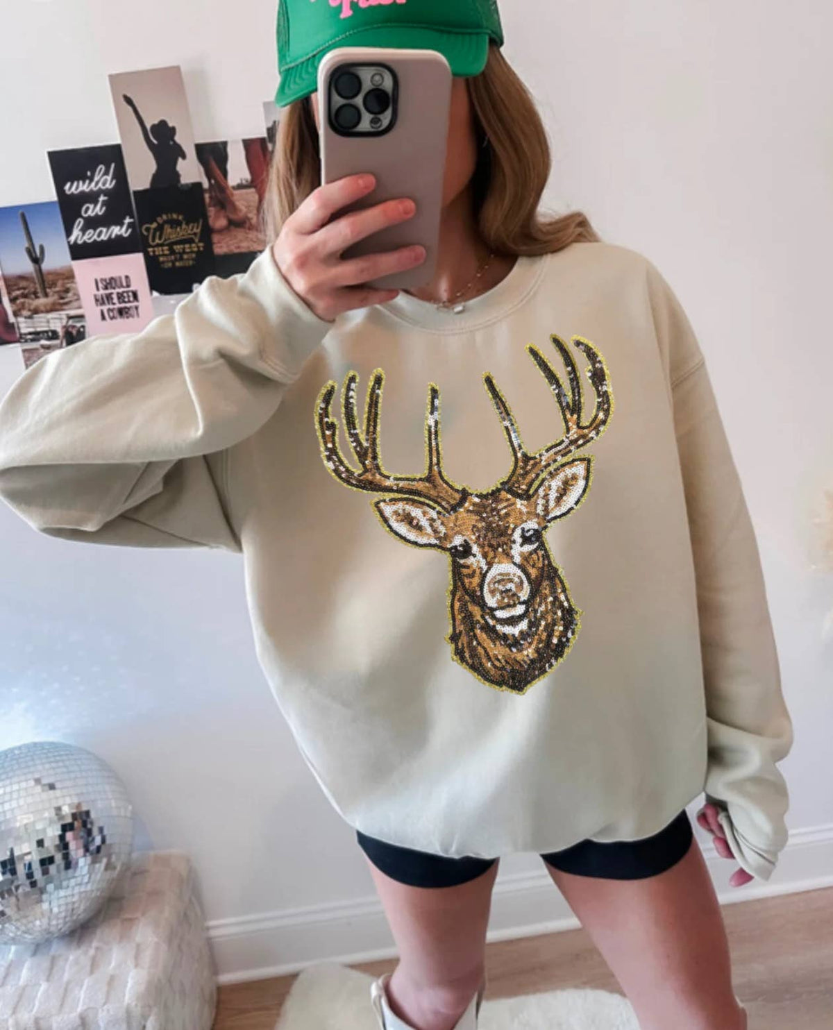 Sequin Deer Sweatshirt