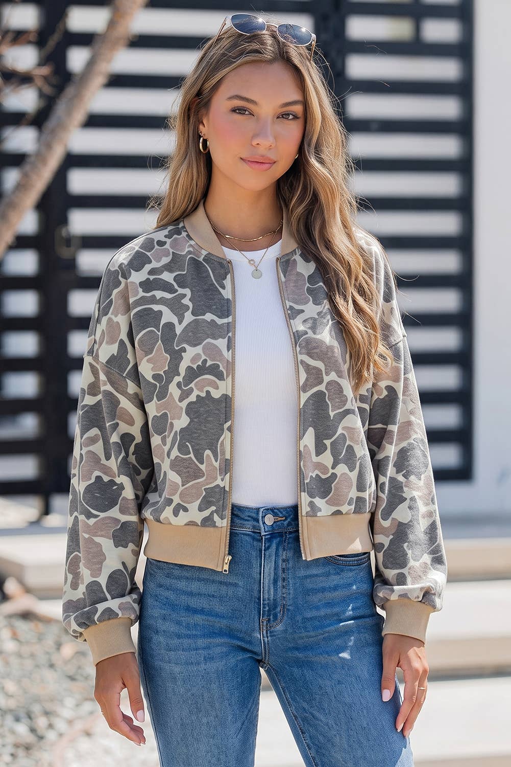Camouflage  Bomber Jacket