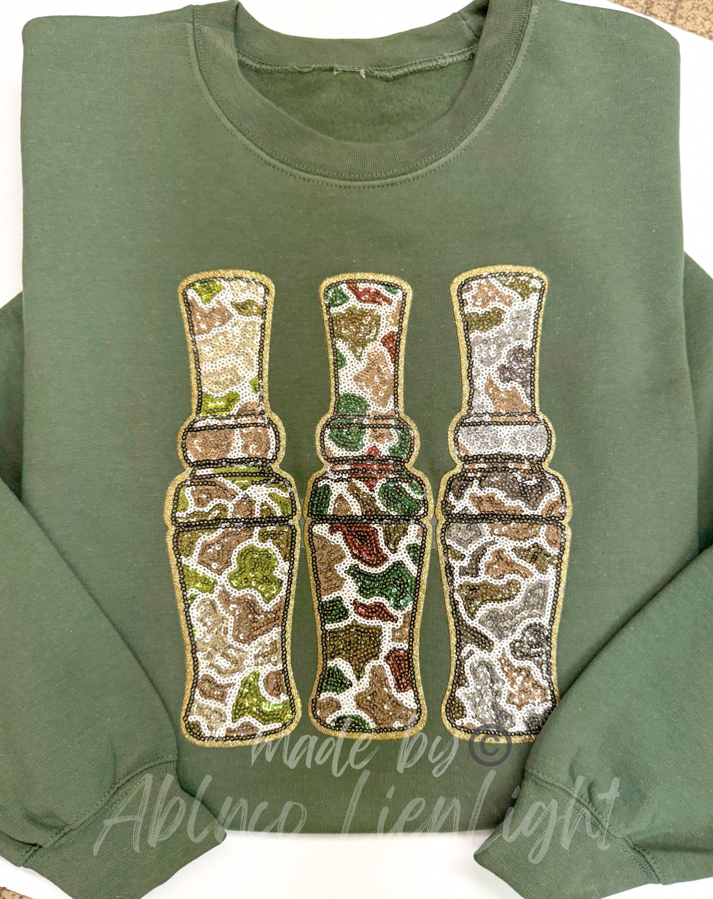 Sequin Camo Duck Call Sweatshirt